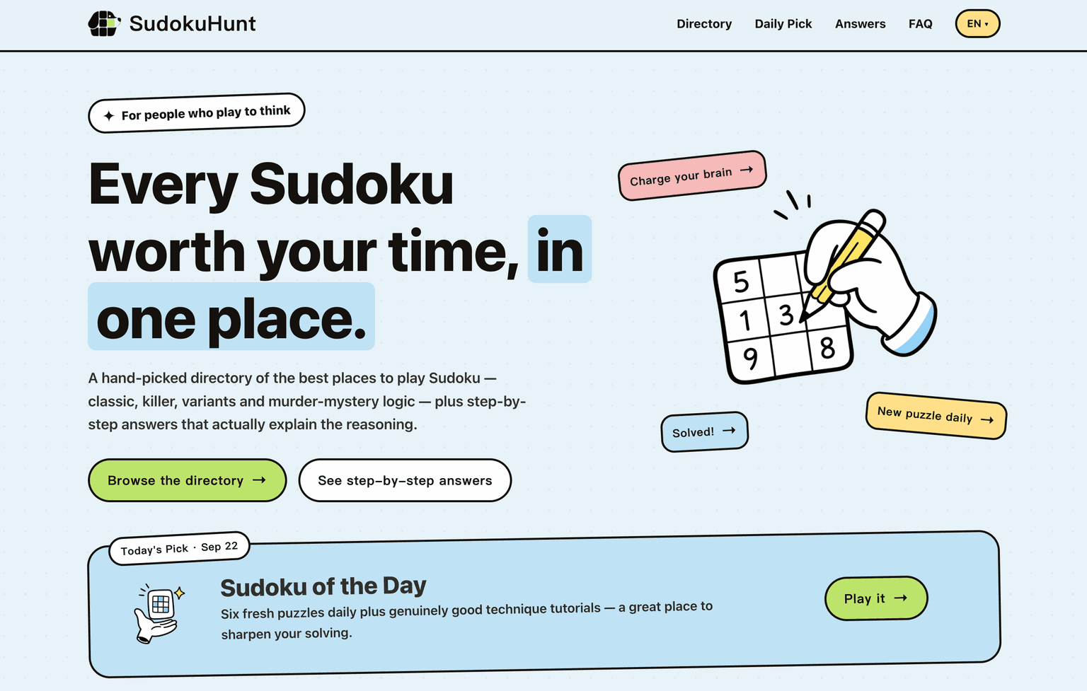 SudokuHunt 数独导航 产品截图